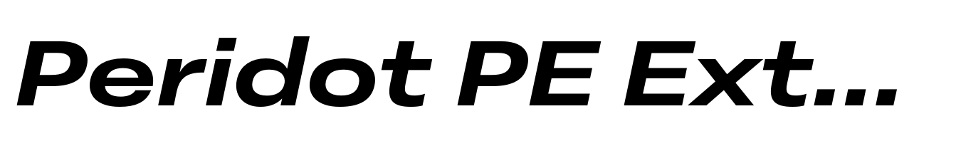 Peridot PE Extended Bold Italic